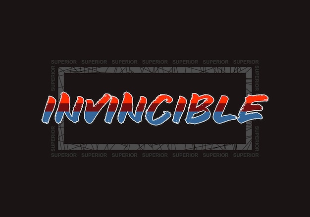 Invincible eslogan tipografía perfecta para el diseño de camisetas cita inspiradora ropa camiseta
