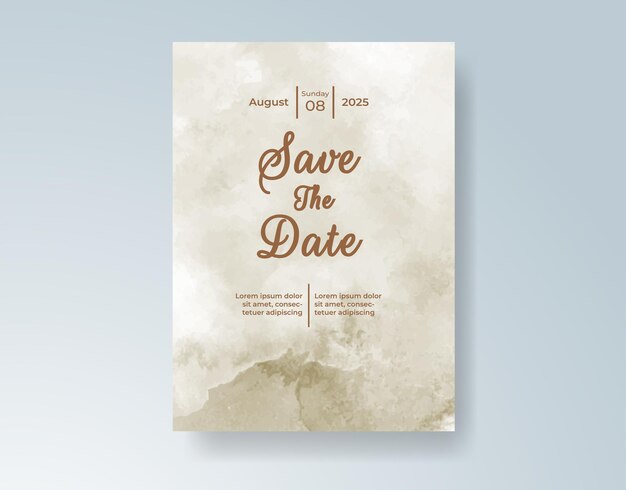 Invitación de boda con acuarela de salpicaduras abstractas