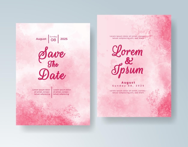 Invitación de boda con acuarela de salpicaduras abstractas