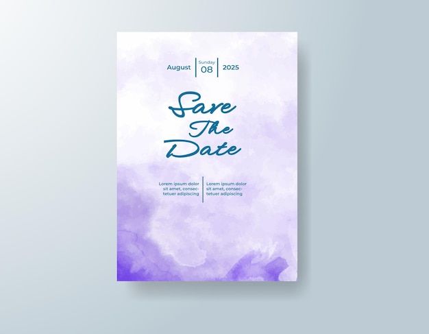 Invitación de boda con acuarela de salpicaduras abstractas
