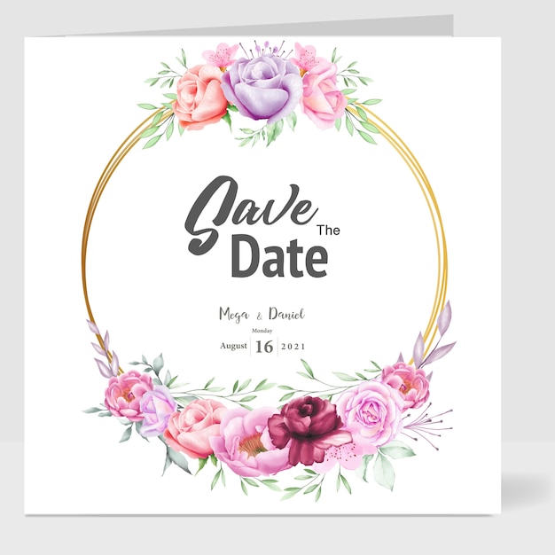 Invitación de boda acuarela