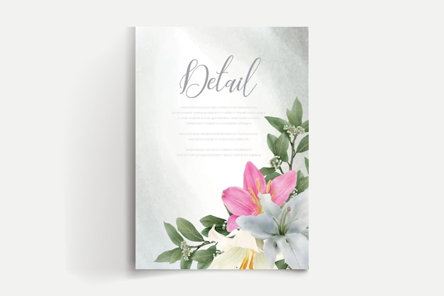 Invitación de boda de acuarela