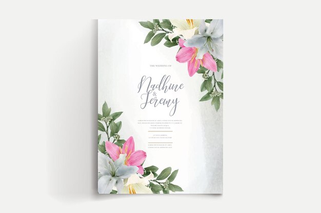 Invitación de boda de acuarela