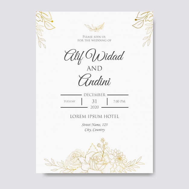 Invitación de boda acuarela