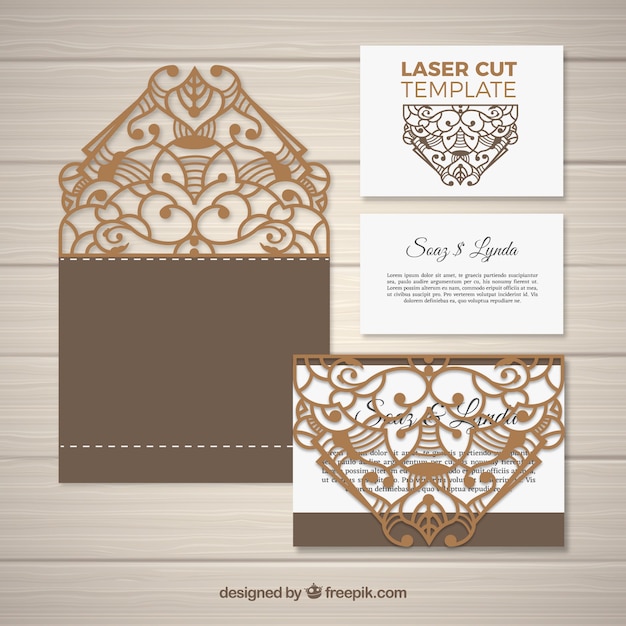 Invitación de boda elegante vintage