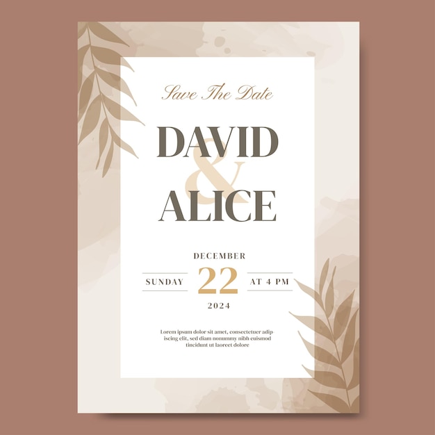 Invitación de boda estilo retro