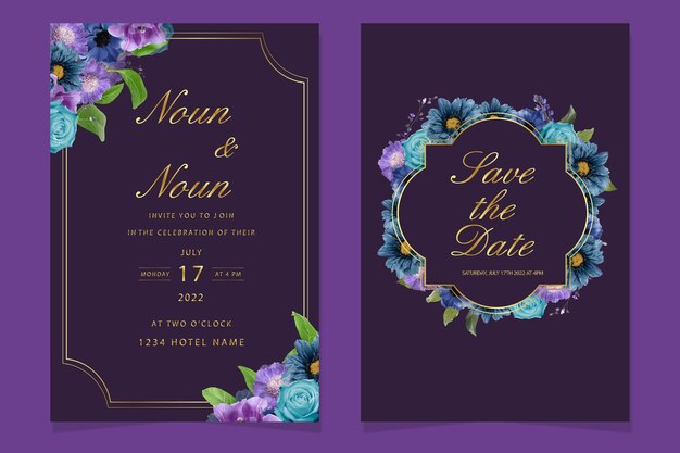 Invitación de boda estilo retro