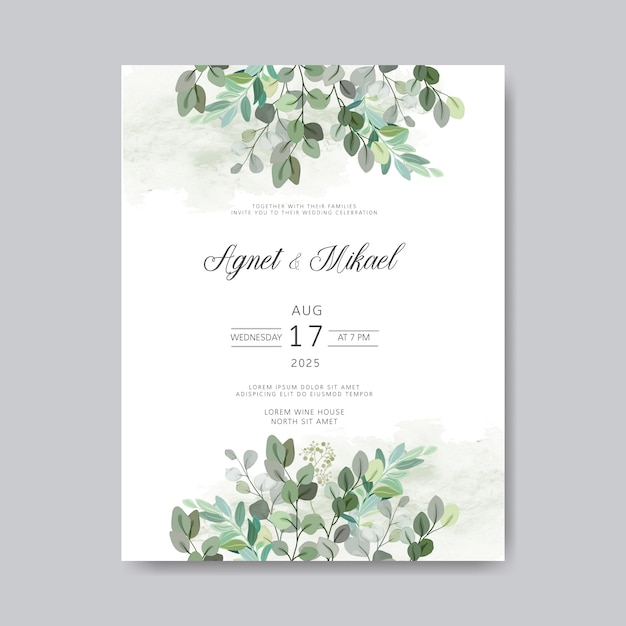 invitación de boda floral de lujo y belleza