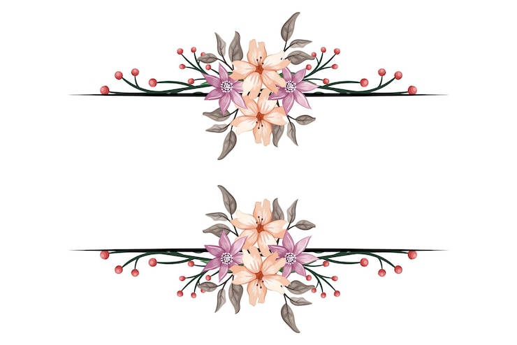 Vector la invitación de boda de follaje floral exuda elegancia atemporal y encanto natural estableciendo el perfecto