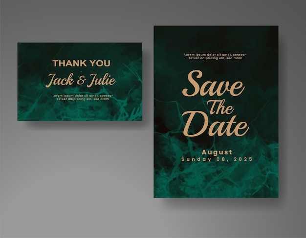 Invitación de boda con fondo de acuarela abstracta