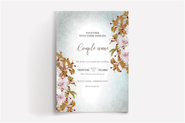 Invitación de boda en formato vectorial