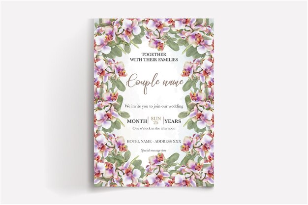 Invitación de boda en formato vectorial