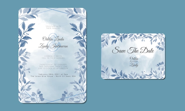 invitación de boda hermosa y elegante