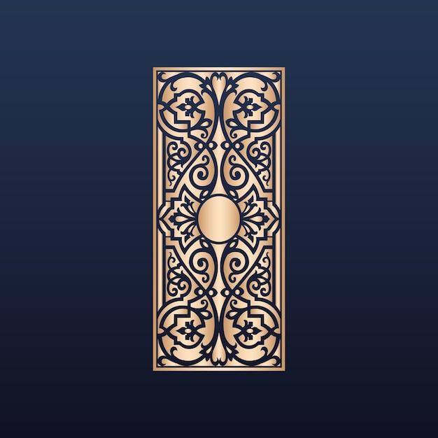 Invitación de boda de lujo con mandala - Conjunto de paneles cuadrados cortados con láser archivo cnc de ventana de patrón árabe
