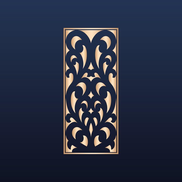 Invitación de boda de lujo con mandala - Conjunto de paneles cuadrados cortados con láser archivo cnc de ventana de patrón árabe