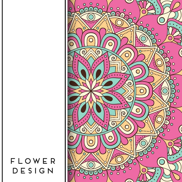 Invitación de boda de lujo de vector con mandala