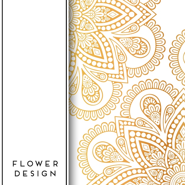 Invitación de boda de lujo vectorial con mandala