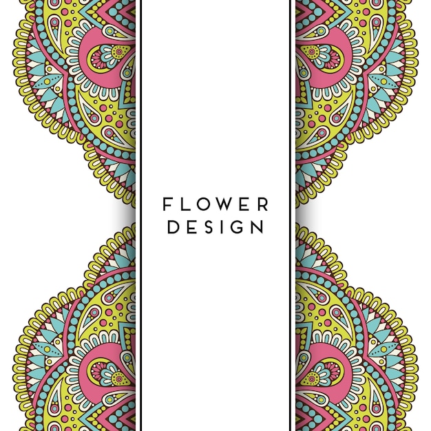 Invitación de boda de lujo vectorial con mandala
