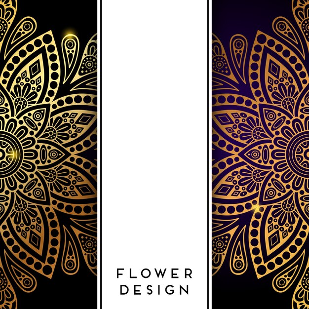 Invitación de boda de lujo vectorial con mandala
