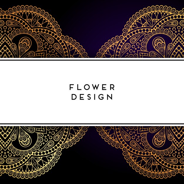 Invitación de boda de lujo vectorial con mandala