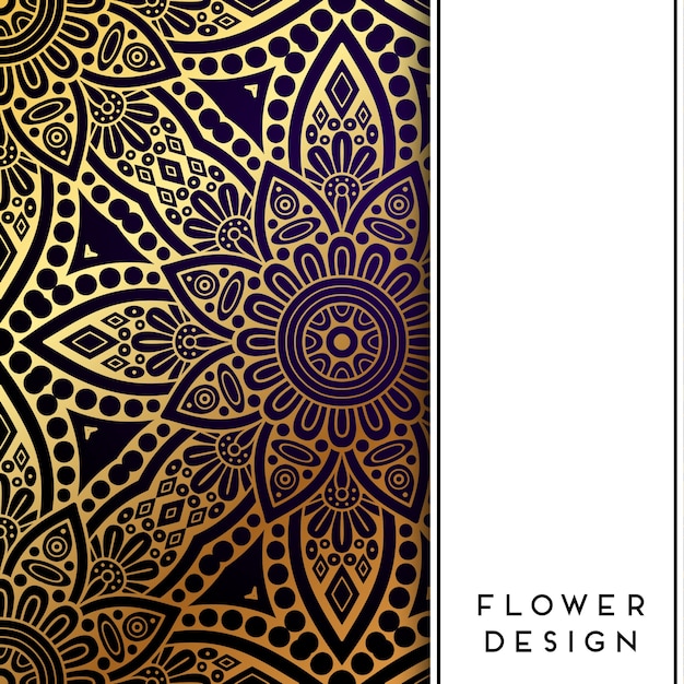 Invitación de boda de lujo vectorial con mandala