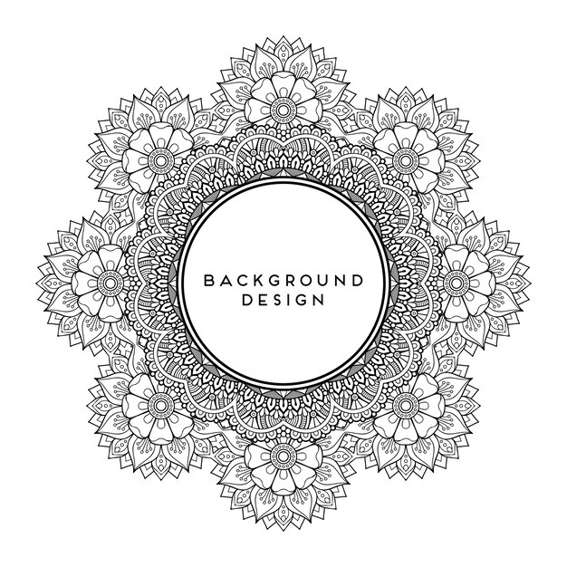 Invitación de boda de lujo vectorial con mandala