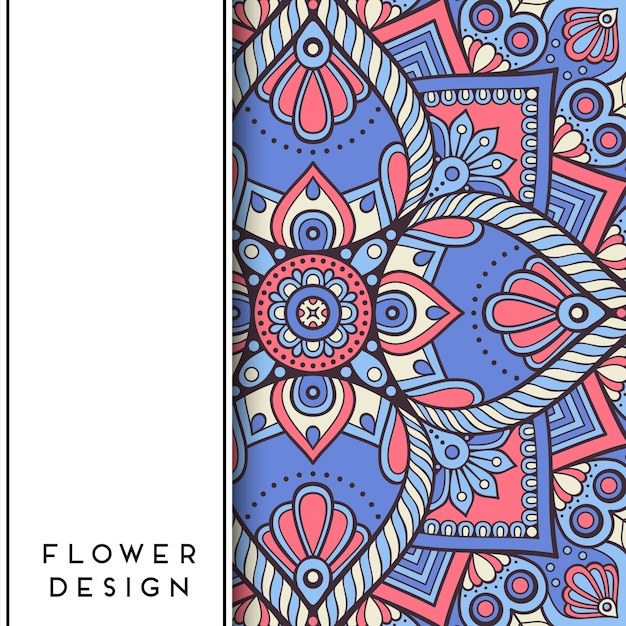 Invitación de boda de lujo vectorial con mandala