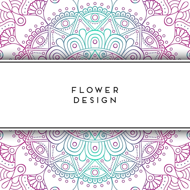 Invitación de boda de lujo vectorial con mandala