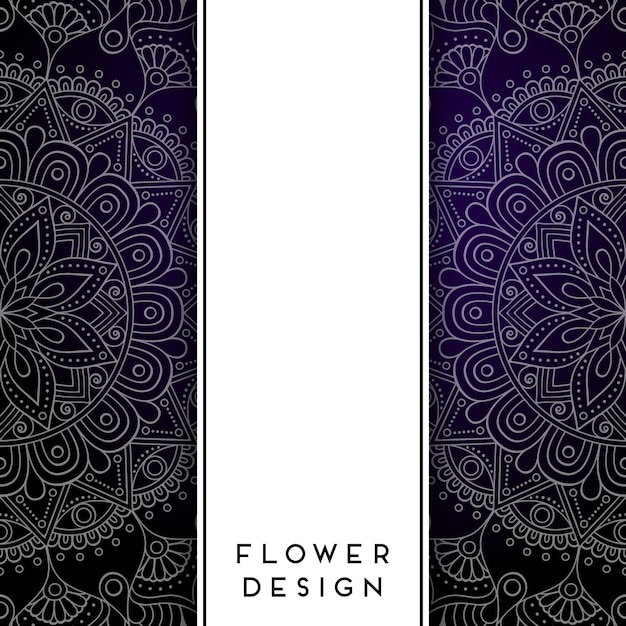 Invitación de boda de lujo vectorial con mandala