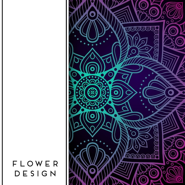 Invitación de boda de lujo vectorial con mandala