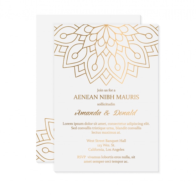 Invitación de boda de lujo