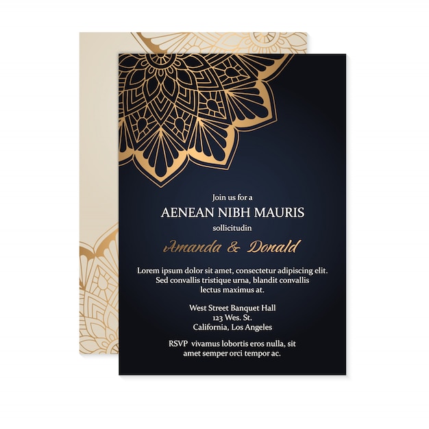 Invitación de boda de lujo