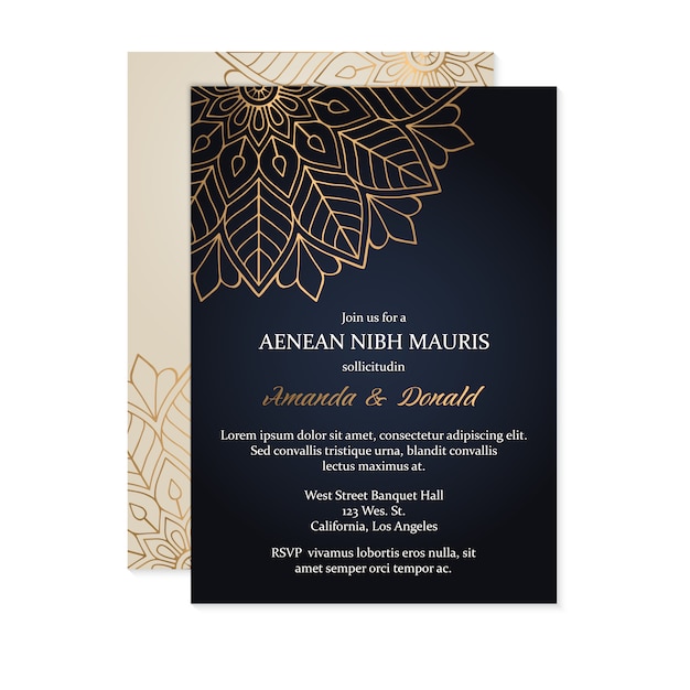 Invitación de boda de lujo