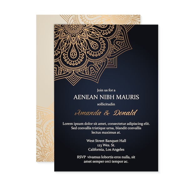 Invitación de boda de lujo