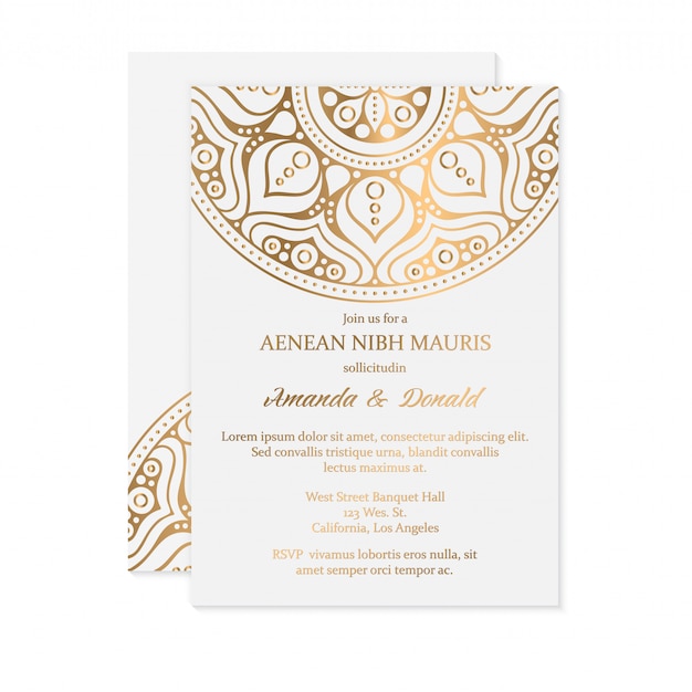 Invitación de boda de lujo