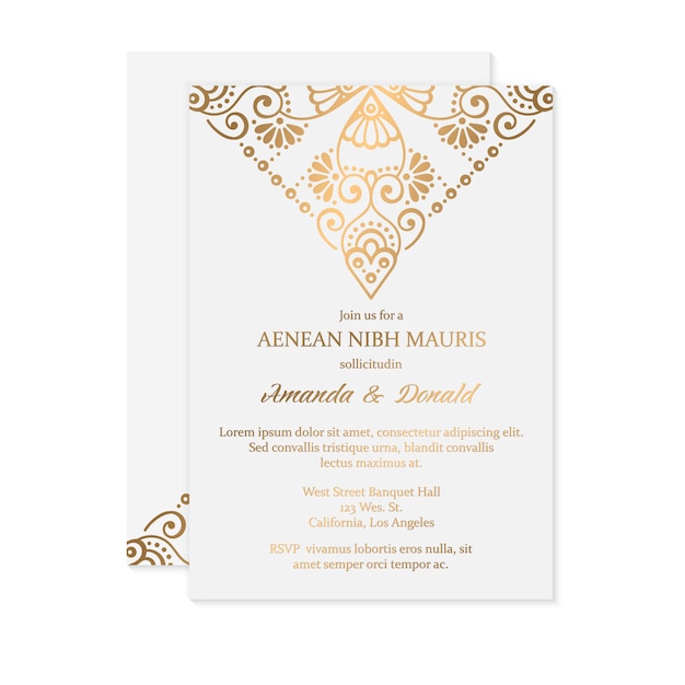 Invitación de boda de lujo