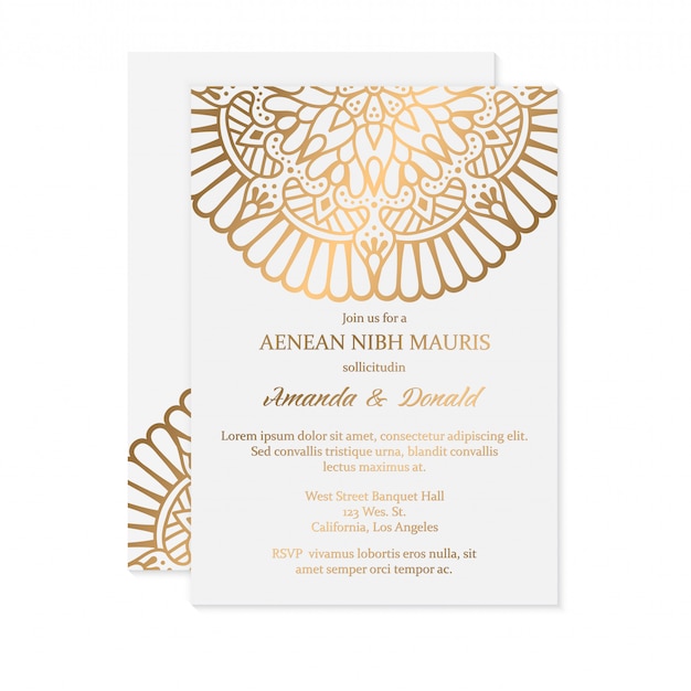 Invitación de boda de lujo