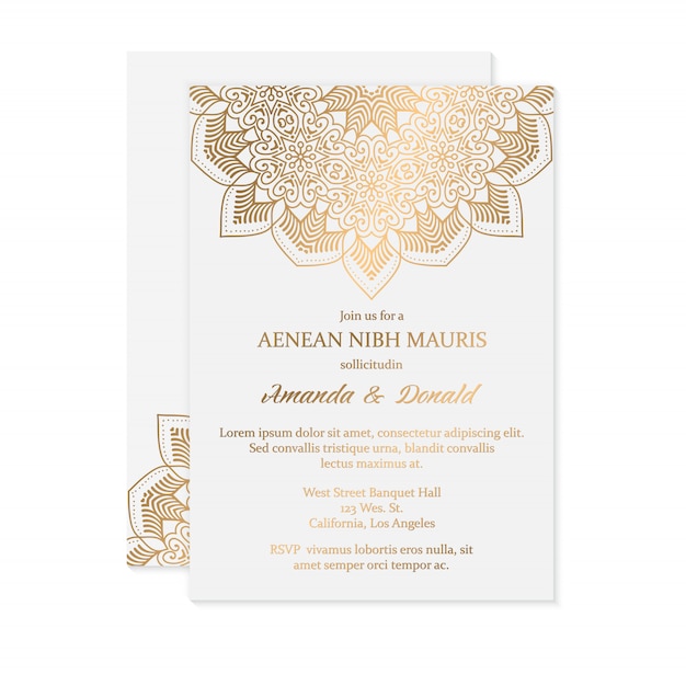 Invitación de boda de lujo