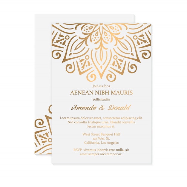 Invitación de boda de lujo