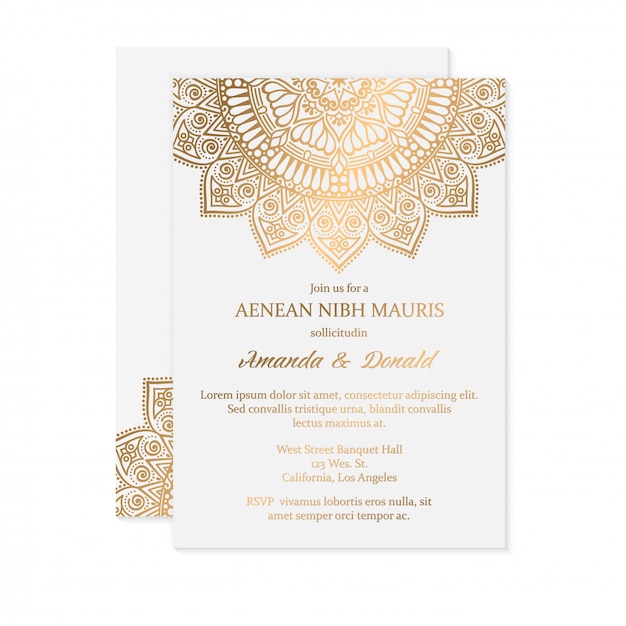 Invitación de boda de lujo