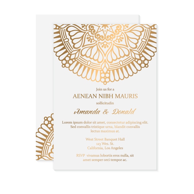 Invitación de boda de lujo