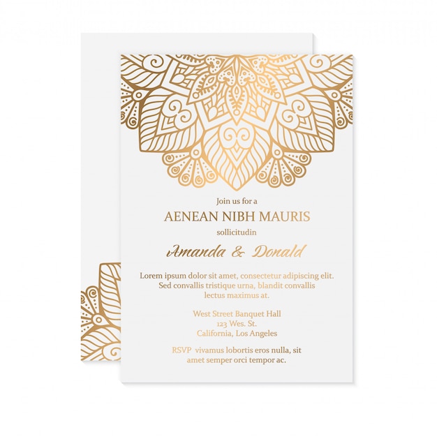 Invitación de boda de lujo