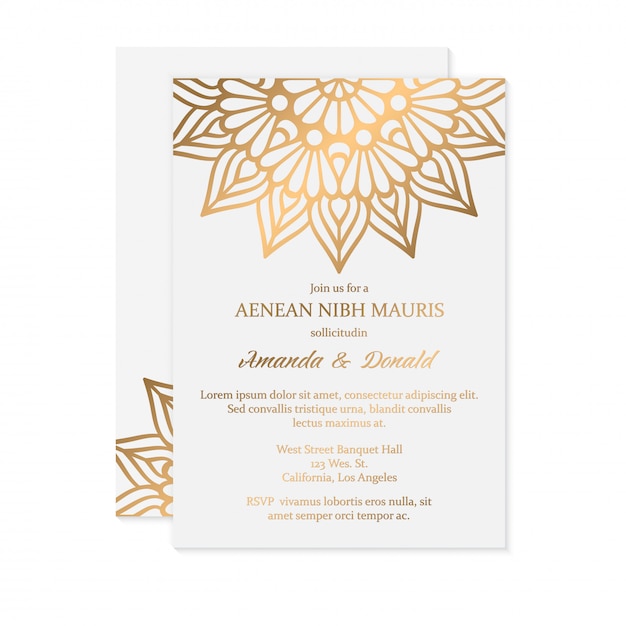 Invitación de boda de lujo