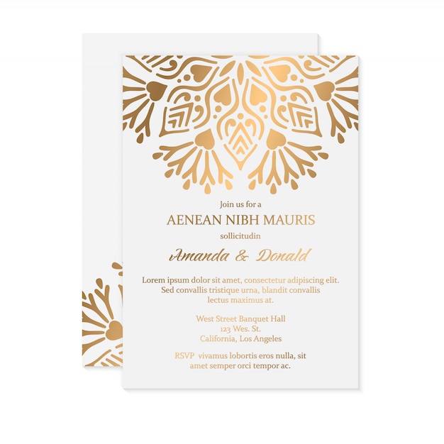 Invitación de boda de lujo