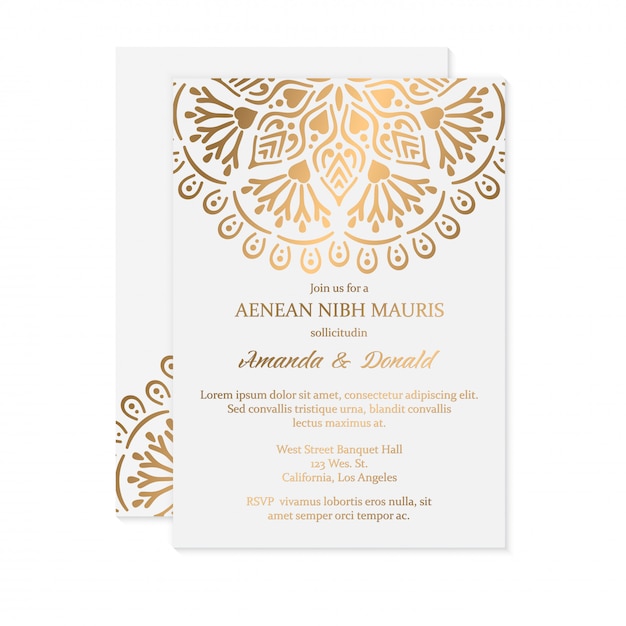 Invitación de boda de lujo