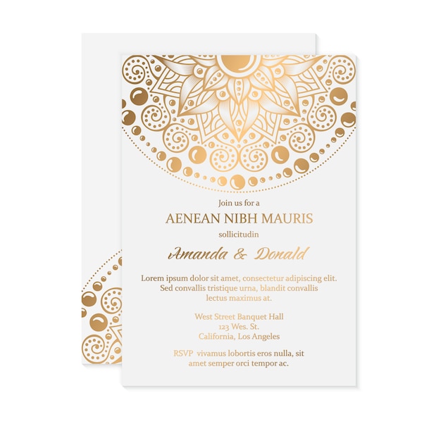 Invitación de boda de lujo