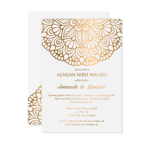 Invitación de boda de lujo