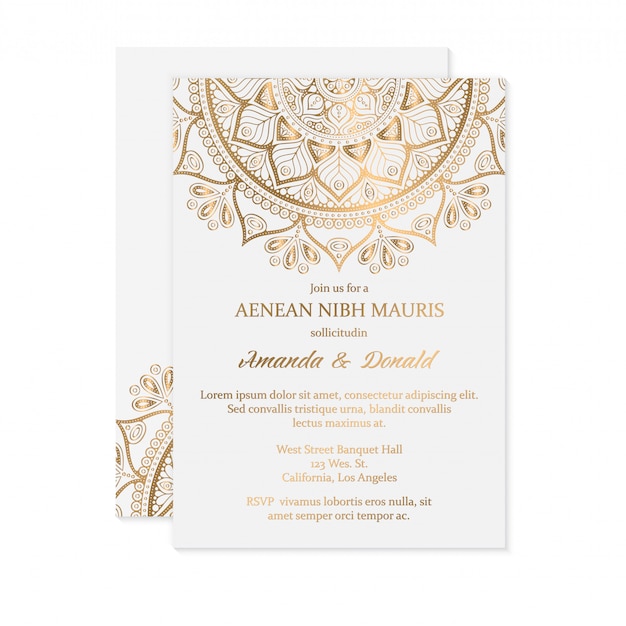 Invitación de boda de lujo