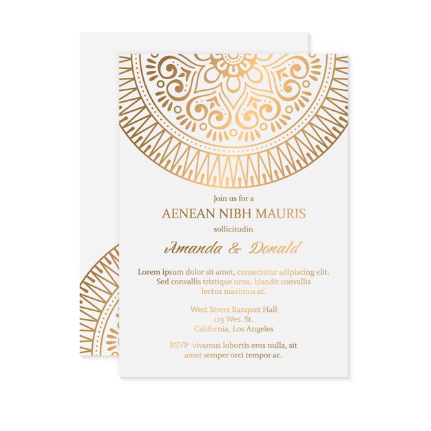 Invitación de boda de lujo