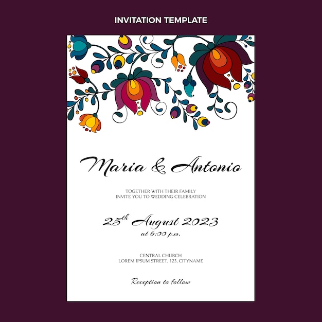 Invitación de boda mexicana creativa